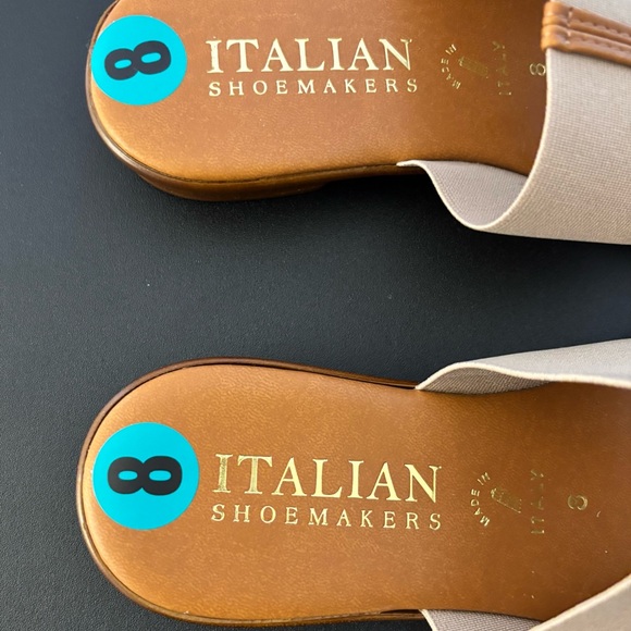 Italian Shoemakers Thong Sandals Brown/Tan Woman 8 - Picture 4 of 12